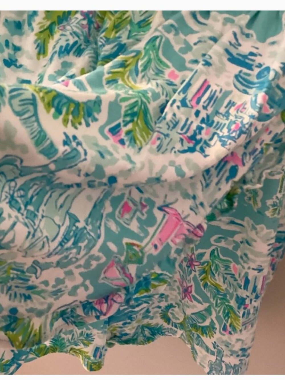 Lilly Pulitzer "What A Lovely Place" Analee Faux Wrap Ruffle Romper M - Picture 5 of 8